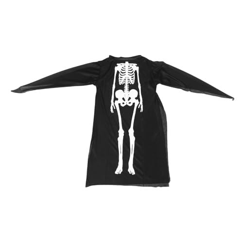 BESTYASH Skull Skeleton Halloween Kostüm Für Mädchen -kostüm Mit Retro-umhang Für Halloween Und Bequemes Detailreiches Outfit Für Zahlreiche Anlässe von BESTYASH