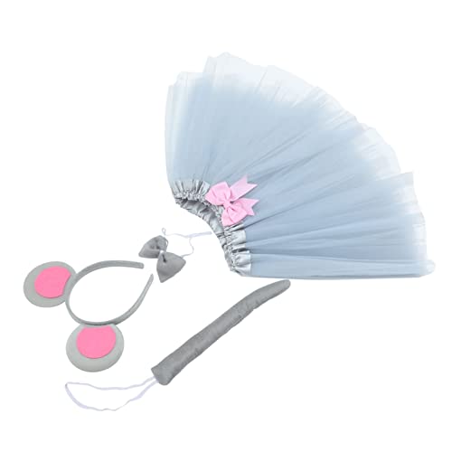 BESTYASH Kostüm Satz für Mädchen Tüllrock mit Mausohren Stirnband Tierkostüm Zubehör für Halloween Cosplay und Kindergeburtstage BESTYASH Kostüm Satz für Mädchen Tüllrock mit Mausohren Stirnband Tierkostüm Zubehör für Halloween Cosplay und Kindergeburtstage von BESTYASH