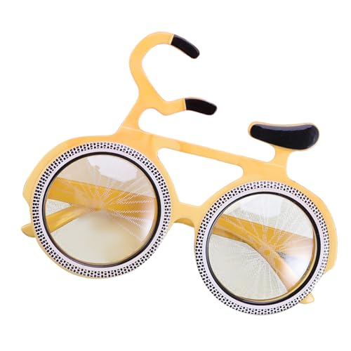 BESTYASH Lustige Partybrille Fahrrad design Gelb Kreative Fotorequisiten Partygeschenk Auffällige Festivalbrille für Karneval Geburtstagsfeier Beachparty BESTYASH Lustige Partybrille Fahrrad design Gelb Kreative Fotorequisiten Partygeschenk Auffällige Festivalbrille für Karneval Geburtstagsfeier Beachparty von BESTYASH