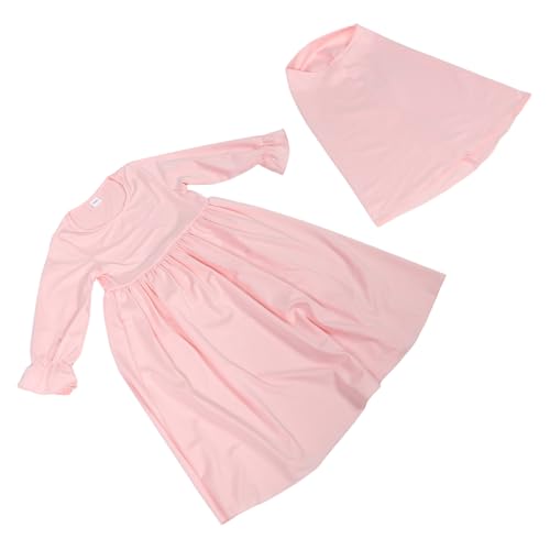 BESTYASH Mädchen Muslimisches Kleid Langärmliges Abaya Outfit mit Kopftuch für Neugeborene Stilvolles Einteiler Rosa Geeignet für Ramadan und Eid BESTYASH Mädchen Muslimisches Kleid Langärmliges Abaya Outfit mit Kopftuch für Neugeborene Stilvolles Einteiler Rosa Geeignet für Ramadan und Eid von BESTYASH