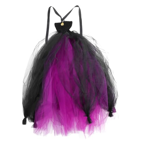 BESTYASH Mädchen Tutu Kleid Halloween Cosplay Kleidungsstück aus Luftiger Spinnen Design Ärmelloses Prinzessin Kostüm für Fasching Karneval und Party von BESTYASH
