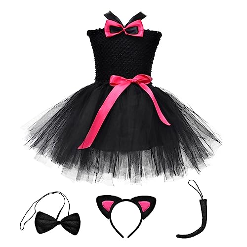 BESTYASH Mädchen Tutu Kleid Halloween Cosplay Kostüm Mit Katzenmotiv Einteiliges Kleid Für Jahre Für Feste Und Karneval Festival Kostümanzug BESTYASH Mädchen Tutu Kleid Halloween Cosplay Kostüm Mit Katzenmotiv Einteiliges Kleid Für Jahre Für Feste Und Karneval Festival Kostümanzug von BESTYASH