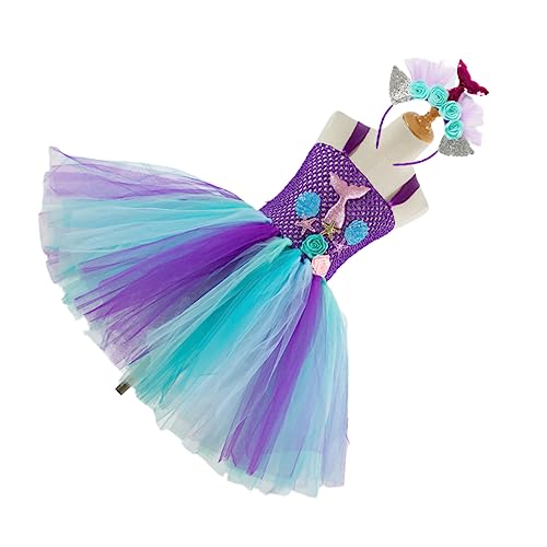 BESTYASH Mädchen Tutu Rock Im Meerjungfrau Stil Kostüm Für Partys Und Geburtstage Inklusive Haaraccessoire Jahre Für Festliche Anlässe Und Bühnenauftritte von BESTYASH