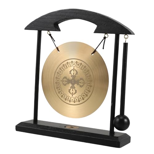 BESTYASH Messing Feng Shui Desktop Gong mit Glücksbringer für Zuhause und Büro Dekorative Tischfigur Handwerklich Gefertigte Ornamente für Meditation von BESTYASH