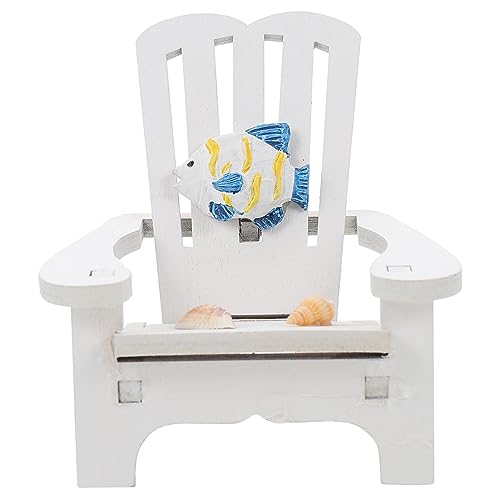 BESTYASH Mini Strandstuhl Dekorationsobjekt aus Holz Mediterraner Tischschmuck für Puppenhaus Party und Garten Stil Zufällig Leicht und Platzsparend von BESTYASH