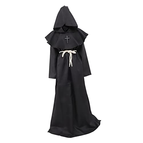 BESTYASH Mittelalterliche Kapuzenrobe Für Herren Und Damen Halloween Cosplay Kostüm Priester Gewand Renaissance Umhang Für Karneval Und Rollenspiele BESTYASH Mittelalterliche Kapuzenrobe Für Herren Und Damen Halloween Cosplay Kostüm Priester Gewand Renaissance Umhang Für Karneval Und Rollenspiele von BESTYASH