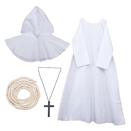 BESTYASH Mittelalterliches Priestergewand Mit Kapuze Renaissance Kostüm Für Herren Cosplay Robe Für Halloween Und Karneval Authentisches Priesterkostüm BESTYASH Mittelalterliches Priestergewand Mit Kapuze Renaissance Kostüm Für Herren Cosplay Robe Für Halloween Und Karneval Authentisches Priesterkostüm von BESTYASH