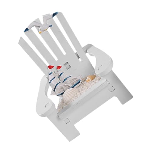 BESTYASH Nautischer Mini Strandstuhl aus Sicheren Materialien für Miniatur Dekorationen Bringt Strandfeeling Zuhause Perfektes Accessoire für Puppenhaus und Mikrolandschaften von BESTYASH