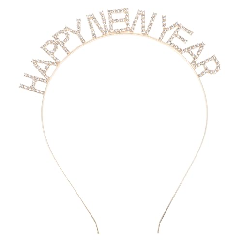 BESTYASH Neujahrs Haarreif Gold mit Kristallbuchstaben Wiederverwendbares Party Accessoire für Silvester und Frühlingsfest Leichter Stirnband Haarschmuck für Damen Herren BESTYASH Neujahrs Haarreif Gold mit Kristallbuchstaben Wiederverwendbares Party Accessoire für Silvester und Frühlingsfest Leichter Stirnband Haarschmuck für Damen Herren von BESTYASH