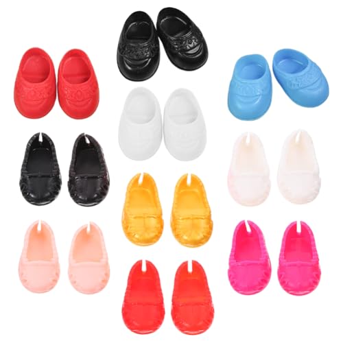 BESTYASH Puppenschuh-Zubehörset 10 Paar Mini-Dekoschuhe Für 17Cm Puppen von BESTYASH