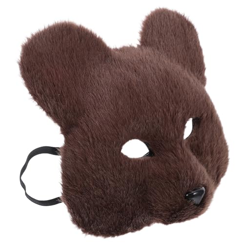 BESTYASH Realistische Bärenplüschmaske für Halloween Cosplay Weiches Tierkopf Kostüm Accessoire für Erwachsene Masquerade Party Geburtstag von BESTYASH