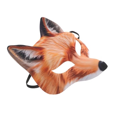 BESTYASH Realistische Fuchsmaske Halbgesicht Tierkostüm Halloween Karneval Partyaccessoire für Damen Herren Vielseitig Leicht Tragbar und Dekorativ Geeignet für Cosplay und Mottopartys von BESTYASH