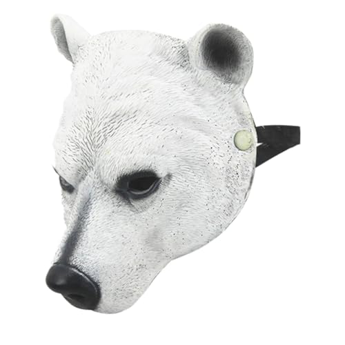 BESTYASH Realistische Nordpolbären Maske Aus Pu Für Erwachsene Komfortable Halloween Tiermaske Für Kostümpartys Und Karneval Feiern von BESTYASH