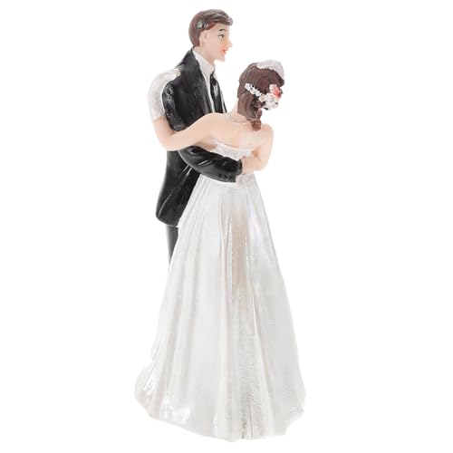 BESTYASH Resin Brautpaar Figur Hochzeitstorten Deko Europäischer Stil Leichtes Kompaktes Harz Braut und Bräutigam Cake Topper für Hochzeitsfeier Vielseitige Tortendekoration mit von BESTYASH