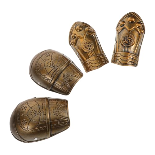 BESTYASH Mittelalterliche Rüstungsteile Für Adjustable Bronze Schulter Und Handgelenkschutz Für Cosplay Halloween Und Rollenspiele Robuste Und Atmungsaktive Kostüm-Accessoires von BESTYASH