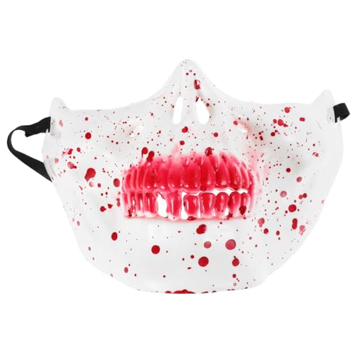 BESTYASH Schädelmaske Halloween-kopfbedeckung Gruselige Maske Dämonenmaske Halloween-brauch Halbgesichtsmaske Mit Schädel Simulationsmaske Halloween-gesichtsmaske Zombies Kostüm Plastik von BESTYASH