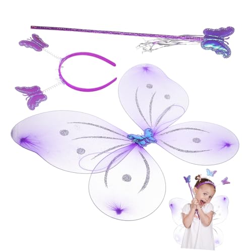 BESTYASH Schmetterlingskostüm für Flügel Haarband und Zauberstab für Geburtstagsfeiern Halloween und Kostümpartys Wiederverwendbare Sichere und Kreative Kostümaccessoires BESTYASH Schmetterlingskostüm für Flügel Haarband und Zauberstab für Geburtstagsfeiern Halloween und Kostümpartys Wiederverwendbare Sichere und Kreative Kostümaccessoires von BESTYASH