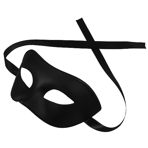 BESTYASH Maskenmaske für Herren Schwarze Halbmaske für Cosplay Lustige Karnevalsmaske Requisite Bequem und für Halloween-partys von BESTYASH