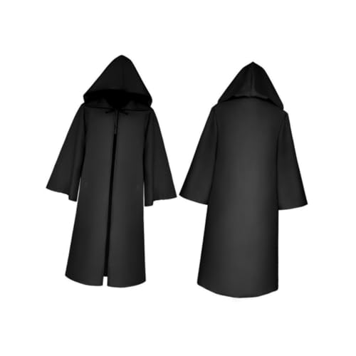 BESTYASH Schwarzer Umhang Halloween Kostüm Cosplay Robe Leicht Komfortabel Karneval Party Verkleidung für Junge Mädchen von BESTYASH