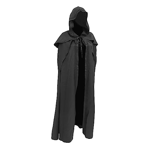 BESTYASH 1pc Cosplay Cape Erwachsene Halloween Vampir Robe Schwarz Komfortable Material Party Leistung Kostüme von BESTYASH