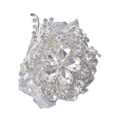 BESTYASH Silberne Bling Handgelenk Corsage mit Perlen und Funkelnden Kristallen Wiederverwendbare Brautjungfern und Mutteraccessoire für Hochzeiten Brautpartys und Festliche Anlässe BESTYASH Silberne Bling Handgelenk Corsage mit Perlen und Funkelnden Kristallen Wiederverwendbare Brautjungfern und Mutteraccessoire für Hochzeiten Brautpartys und Festliche Anlässe von BESTYASH