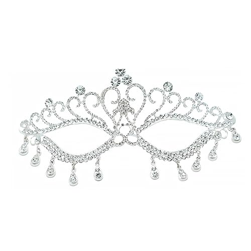 BESTYASH Silberne Masquerade Maske mit Wassersteinbesatz Party und Halloween Gesichtsmaske für Damen Komfortabel Handgefertigt für Karneval Ball und Kostümveranstaltungen BESTYASH Silberne Masquerade Maske mit Wassersteinbesatz Party und Halloween Gesichtsmaske für Damen Komfortabel Handgefertigt für Karneval Ball und Kostümveranstaltungen von BESTYASH