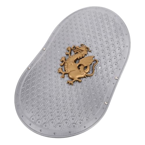 BESTYASH Silberschild -Requisite Spiel-Requisitenschild materielle Masken Ritterschild Rollenspiel Schild Schild Kleinkind kostüm Schild der Drachenritter Plastik Silver von BESTYASH