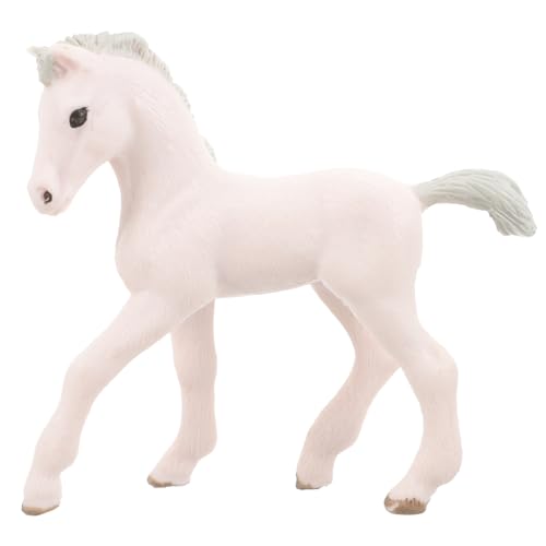 BESTYASH Simulation Pferde Figurine Weißes Plastikpferd Modell Dekoration für Wohnräume Fotorequisiten Lehrmittel für und Detailgetreu Lebendig von BESTYASH