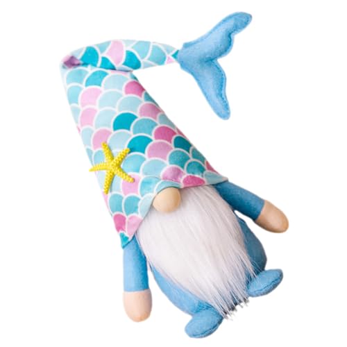 BESTYASH Sommerliche Meerjungfrau Zwergpuppe Dekorative Bauernhaus Gnom Deko Langlebige Handgefertigte Figur für Strand Pool und Tropenpartys Vielseitiges für Mädchen und Ozeanliebhaber von BESTYASH