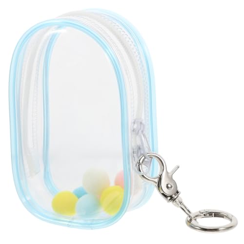 BESTYASH Transparente Sammler tasche mit Reißverschluss Staubschutz Kleine Puppen Aufbewahrungstasche Tragbar mit Schlüsselanhänger für Mini Figuren und Blindbox Displays von BESTYASH