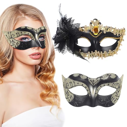 BESTYASH Vintage Maskerade Masken Venezianische Karnevalsmaske Für Damen Und Herren Kostümzubehör Für Partys Und Bälle Mit Goldenen Pailletten Und Farbenfrohem Design BESTYASH Vintage Maskerade Masken Venezianische Karnevalsmaske Für Damen Und Herren Kostümzubehör Für Partys Und Bälle Mit Goldenen Pailletten Und Farbenfrohem Design von BESTYASH