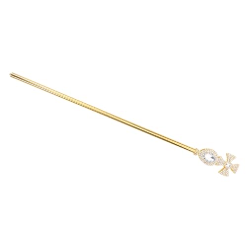 BESTYASH aus Strass Festival zubehör Halloween Dekoration Königliche Dekoration Cosplay Requisiten Halloween- festlicher Zauberstab Rohrstütze Halloween- Metall Golden von BESTYASH