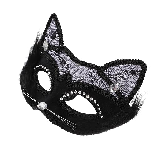 BESTYASH Maske Für Erwachsene Katzenmotiv Handgefertigt Für Kostümpartys Karneval Und Halloween Auffällige Tiermaske Für Unvergessliche Auftritte von BESTYASH