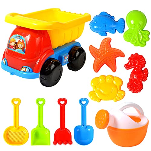 BESTZY Kid Beach Toy Set, 9 PCS Beach Toy Sand Set Children's Sand Game Set with Four Wheel Cart 4 PCS Shapes Spade Rake and More Summer Outdoor Toy BESTZY Kid Beach Toy Set, 9 PCS Beach Toy Sand Set Children's Sand Game Set with Four Wheel Cart 4 PCS Shapes Spade Rake and More Summer Outdoor Toy von BESTZY