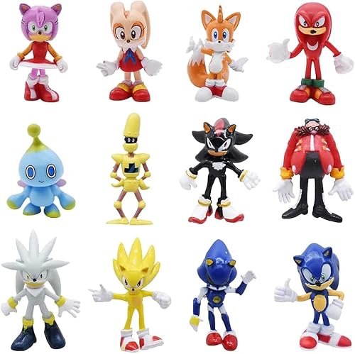 BESTZY Sonic Mini Figuren Set, 12 Stück Sonic Cake Toppers Geburtstags Party Liefert Kinder Geburtstagstorte Dekoration Für Sammlung Geburtstagsgeschenke Dekorationen Modell Spielzeug BESTZY Sonic Mini Figuren Set, 12 Stück Sonic Cake Toppers Geburtstags Party Liefert Kinder Geburtstagstorte Dekoration Für Sammlung Geburtstagsgeschenke Dekorationen Modell Spielzeug von BESTZY