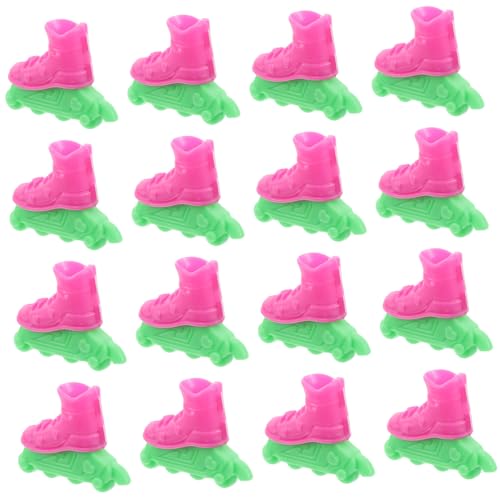 BESTonZON Niedliche Mini-Rollschuhe für Puppenhaus 10 Sets Dekorative Schuhe für Jungen und Mädchen Rollenspiele Robustes Material Vielseitig Einsetzbar für Verschiedene Puppen von BESTonZON