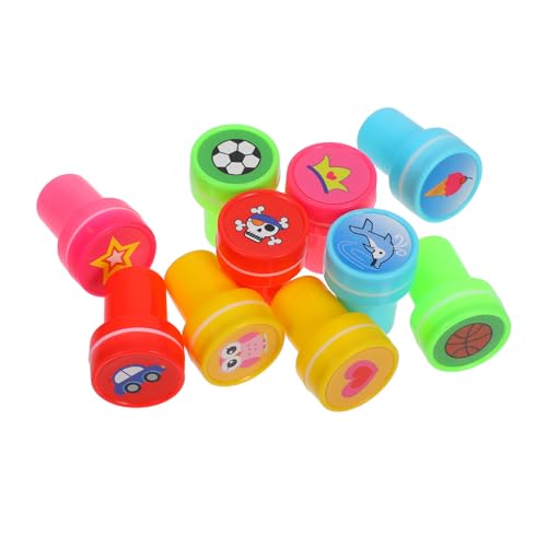 BESTonZON Niedliches Stempelset Mit Neuheit 10-teilig Kinderstempel Vielseitige Mini-Stempel Für Projekte Anreize Im Klassenzimmer von BESTonZON