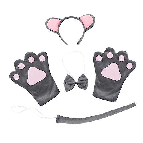 2 Sätze Stirnband Set Halloween-Ohren Halloweenkostüm Fuchs Halloween Haarschmuck Halloween Costume Mäuse Cosplay Zubehör Mäuse Leistungsstütze kurzer Plüsch BESTonZON von BESTonZON