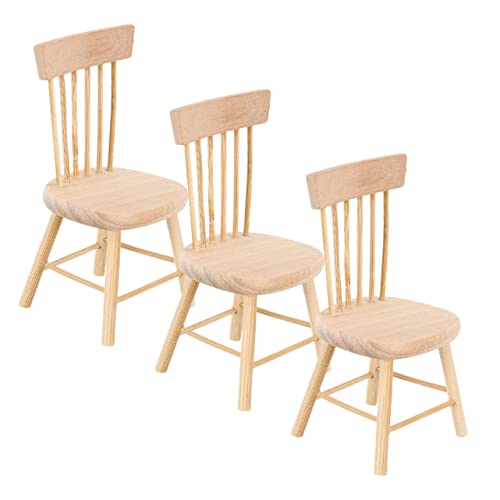 3St Puppenstubenstuhl für kinderspielzeug Toys for hühner kindergeschenk Zubehör für Puppenhausmöbel Beistellstuhl Miniatur Mini-Basteldekore Holz BESTonZON 3St Puppenstubenstuhl für kinderspielzeug Toys for hühner kindergeschenk Zubehör für Puppenhausmöbel Beistellstuhl Miniatur Mini-Basteldekore Holz BESTonZON von BESTonZON