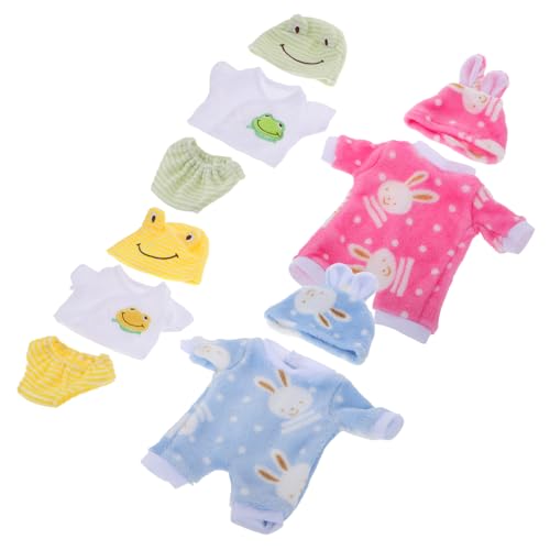 BESTonZON 12 Puppen-Outfit-Set Süßes Puppenkleidungsset für Mädchen Amerikanische Puppe Zum Anziehen Realistische Babypuppen-kleidungszubehör von BESTonZON