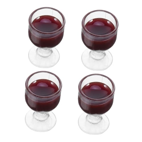 4 Stücke Miniatur Wein Gläser Puppenhaus Mini Barware Realismus Stimulieren Cocktail Gläser Miniatur Tasse von BESTonZON