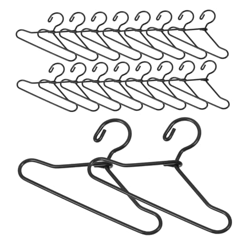 55Stücke Mini Kleiderbügel für Puppen Kleiderbügel für Puppenkleidung Schwarze Mini Hausdekoration für Puppenliebhaber von BESTonZON