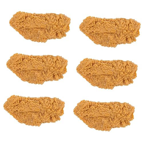 BESTonZON 6st Simulierte Hühnerflügel Burger-Mania-Spiel Simuliertes Essen Hühnermodell Geflügelfutter Faux-Food-Modell Frittierter Hähnchen- -trommelstock Futterspender PVC BESTonZON 6st Simulierte Hühnerflügel Burger-Mania-Spiel Simuliertes Essen Hühnermodell Geflügelfutter Faux-Food-Modell Frittierter Hähnchen- -trommelstock Futterspender PVC von BESTonZON