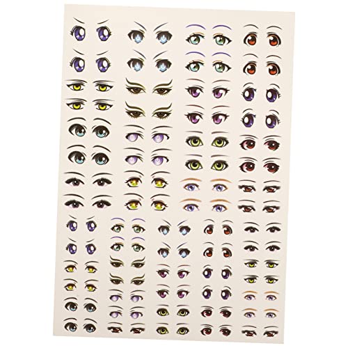 BESTonZON 1 Blatt Cartoon Augen Aufkleber Selbstklebende Augen Sticker für DIY Bastelprojekte und Formen für Animation Puppen Sicher und Kinderfreundlich von BESTonZON