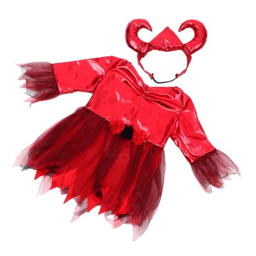 BESTonZON 1 Halloween-Kleid Kostüm Halloween Verkleiden Halloween-kostüme Für Teufel Kostüm Halloween-kostüm Für Teufelskostüm Für Mädchen Kinderkostüm Rot Gittergewebe BESTonZON 1 Halloween-Kleid Kostüm Halloween Verkleiden Halloween-kostüme Für Teufel Kostüm Halloween-kostüm Für Teufelskostüm Für Mädchen Kinderkostüm Rot Gittergewebe von BESTonZON