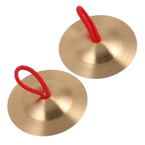 BESTonZON Handheld Mini Kupfer Becken Kinder Musical Zubehör Für Festliche Tänze Party Spielzeug Für Junge Musiker BESTonZON Handheld Mini Kupfer Becken Kinder Musical Zubehör Für Festliche Tänze Party Spielzeug Für Junge Musiker von BESTonZON