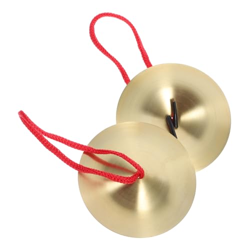 BESTonZON 1 Paar Musikinstrumente Für Jungen Und Mädchen Fingerbecken Aus Legierung Robuste Becken Für Kinder Sorgfältige Handwerkskunst Für Die Musikausbildung von BESTonZON