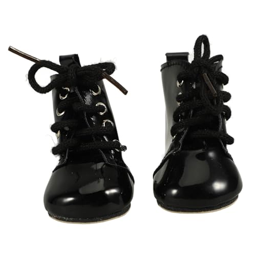 BESTonZON 1paar Miniatur Pu Schuhe Stilvolle Pu Stiefel Für Puppen Bekleidungsaccessoires Für Kreative Puppenoutfits Leicht Anzuziehen Und Dekorativ von BESTonZON