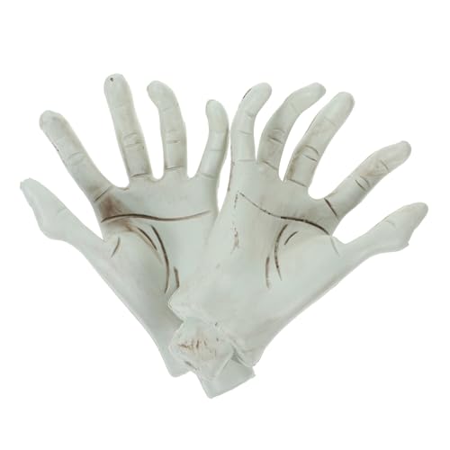 BESTonZON 1 Paar Realistische Skelett Hände für Halloween Dekoration Gruselige Hand Requisiten für Spukhäuser Maskerade und Bühnenaufführungen mit Exzellenter Textur und Bruchfestigkeit BESTonZON 1 Paar Realistische Skelett Hände für Halloween Dekoration Gruselige Hand Requisiten für Spukhäuser Maskerade und Bühnenaufführungen mit Exzellenter Textur und Bruchfestigkeit von BESTonZON