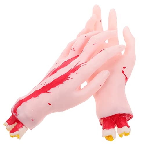 BESTonZON 1 Paar Simulationshand Halloween-Hand-Requisiten Maskerade gruselig Hände Halloween- Kostüme Skelett Tote Hand Requisiten Halloween-Requisiten Fotografie-Requisiten Grey BESTonZON 1 Paar Simulationshand Halloween-Hand-Requisiten Maskerade gruselig Hände Halloween- Kostüme Skelett Tote Hand Requisiten Halloween-Requisiten Fotografie-Requisiten Grey von BESTonZON